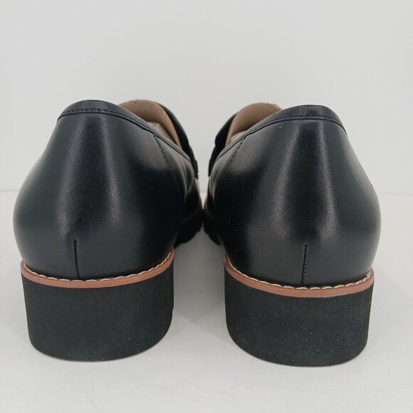 Vionic Cheryl II Black Leather Loafers Size 12W Lug Sole Penny Loafer Comfort - Picture 6 of 10